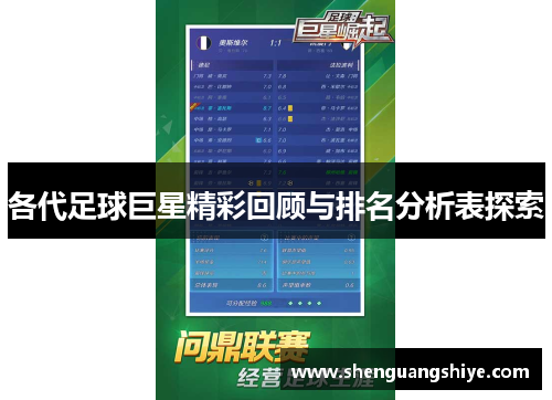 各代足球巨星精彩回顾与排名分析表探索
